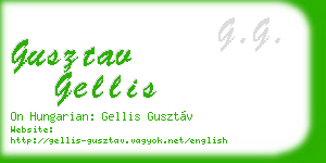 gusztav gellis business card